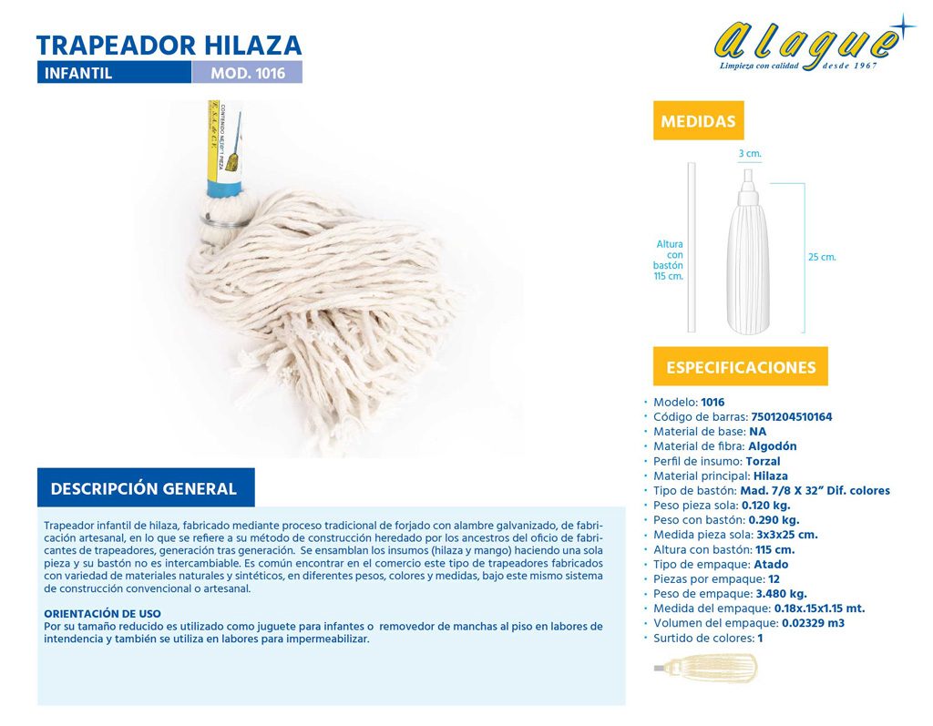 Trapeador Hilaza Infantil