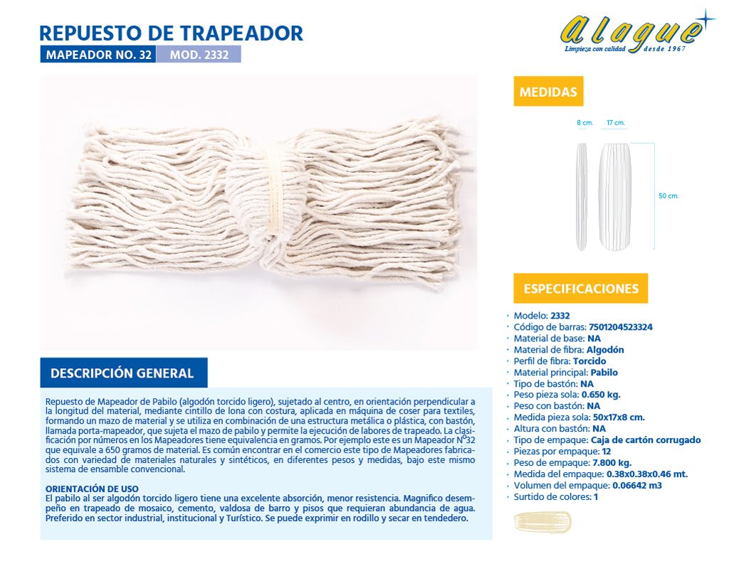 Rep. de Trapeador (Mapeador) No.32