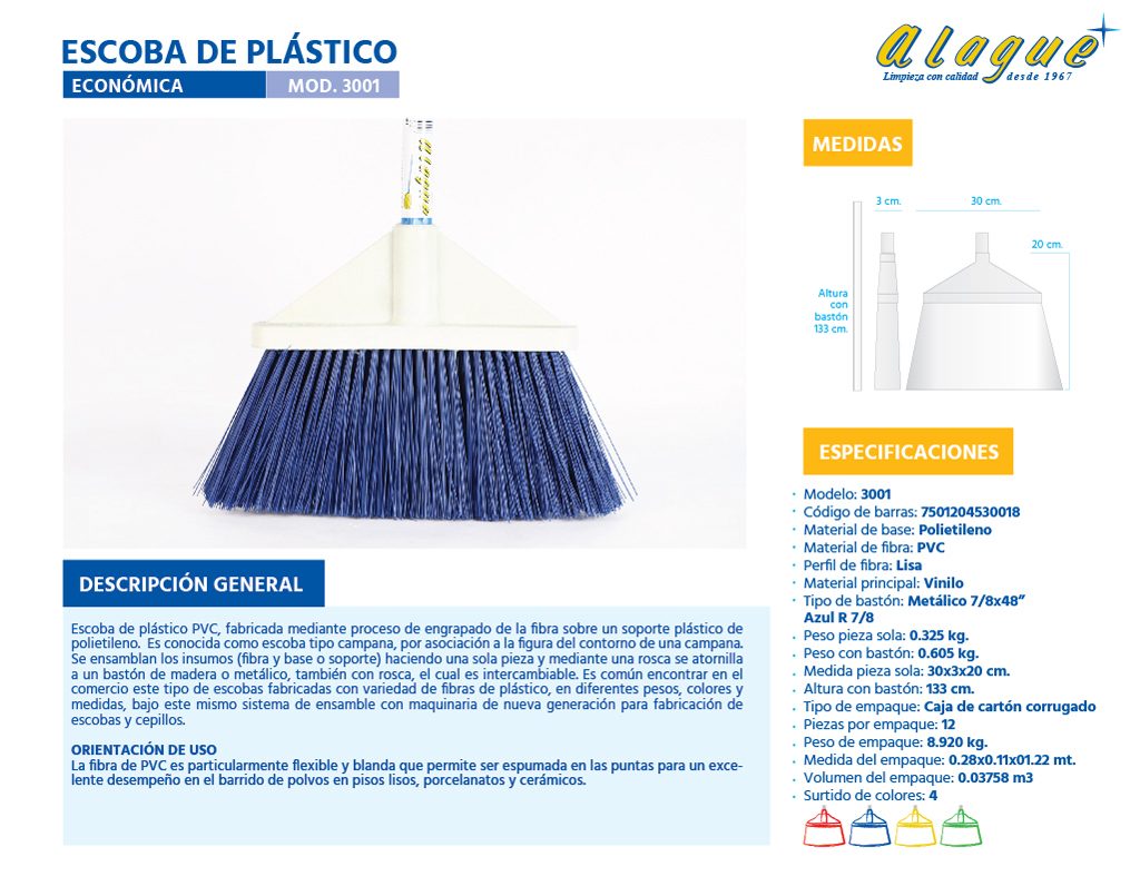 Escoba Plástico Econòmica